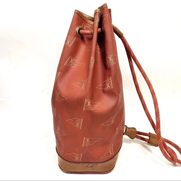 Louis Vuitton LV Cup 1995 America’s Cup Red Canvas Bucket Bag Vintage Rare - Picture 3 of 10
